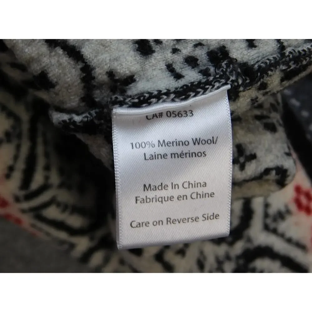 Icelandic Design Youth L Aztec Southwest Jacket Vintage Gray/Red Sweater